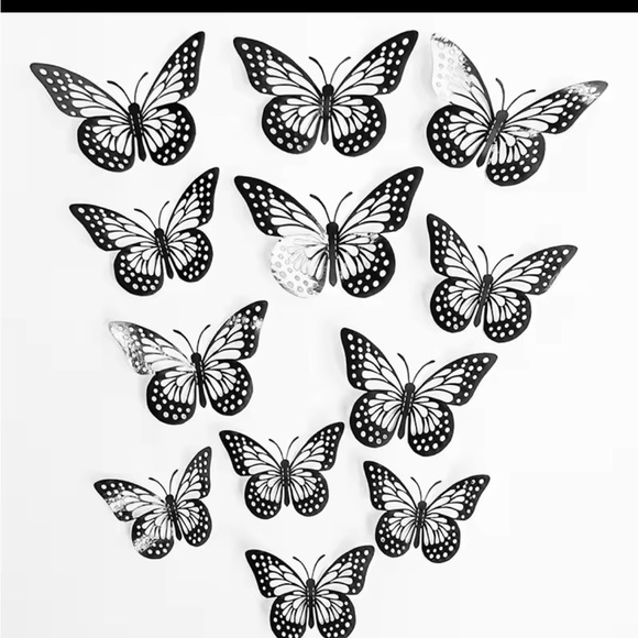 12 Pieces 3D Hollow Butterfly Wall stickers - Picture 4 of 4